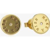 Gold Plated Silver Cubic Zirconia Make A Wish Studs ESER92346B000