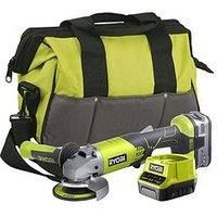 Ryobi R18AG ONE+ 18v Cordless Angle Grinder 115mm 1 x 4ah Li-ion Charger Case