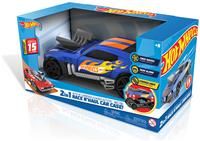 Hot Wheels Car Storage 2in1 Race N/' Haul free wheel Car Storage case with Retractable Handle - Stores up to 15 cars (cars not included)