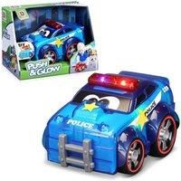 Bburago B16-89004 BB Junior Push & Glow Police Light Up Preschool Toy Car Vehicle, Multiple Colours