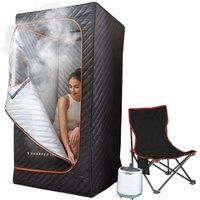 Sharper Image Steamer Sauna Portable Spa - Portable Home Sauna Pod for Indoor & Outdoor Use, Pop Up Steam Room with Foldable Chair & Temperature Controls, Home Spa Saunas for Relaxation and Recovery