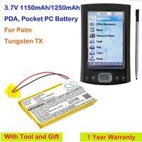 3.7V 1150mAh/1250mAh PDA, Pocket PC battery for Palm Tungsten TX