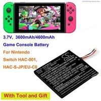 100% NEW 3.7V 3600mAh/4600mAh Game Console Battery HAC-003 HAC-A-BPHAT-C0 for Nintendo HAC-S-JP/EU-C0, Switch HAC-001