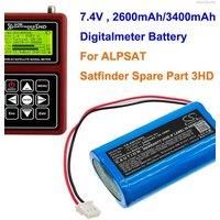 CS 2600mAh/19.24Wh Battery for ALPSAT Satfinder Spare Part 3HD 4SF3HDS1, SF3HD-BA