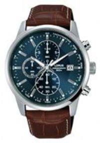 Lorus Men's Chronograph Brown Leather Strap Watch