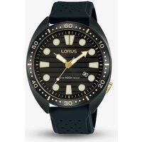 Lorus Mens Sports Watch with Black Strap and Black Dial RH927LX9