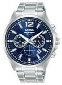 Lorus Men's Silver Stainless Steel Adjustable Bracelet Watch