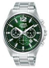 Lorus Men's Silver Stainless Steel Adjustable Bracelet Watch