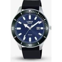 Lorus Men's Solar Black Silicone Adjustable Strap Watch