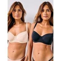 Dorina 2Pk Pluto Non Padded Wired Bra - Multi