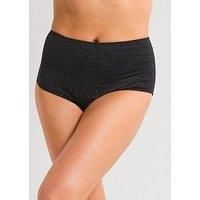 Dorina Kyra Metallic Shaping Midi Brief - Black