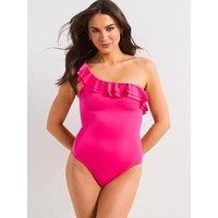 Dorina Cap Cana Light Padded 1 Shoulder Swimsuit - Pink