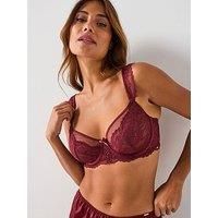 Dorina Lyra Satin Non Padded Wired Bra - Red
