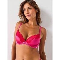 Dorina Origins Shiny Micro Push Up Plunge Bra - Pink