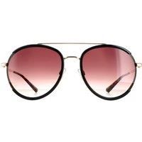 Ted Baker Sunglasses TB1638 Gaia 001 Black Gold Brown Gradient