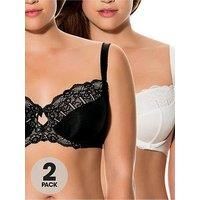 Dorina Exclusive 2 Pack Celine Wire Bra - Black/White