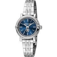 Blue Dial Silver Stainless Steel Quartz Watch