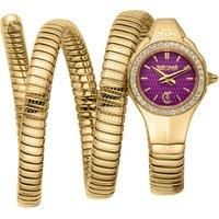Purple Dial Gold Snake 316L Stainless Steel Watch