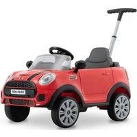 ROLLPLAY Push Car with Adjustable Footrest, For Children 1 Year and Older, Up to 20 kg, MINI Cooper, Red
