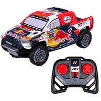 Nikko RC DAKAR TOYOTA GAZOO Racing Al-Attiyah LED Race lights Remote Control Car, 23cm, 2.4GHz Remote Control, 40m Range, 6 Years, White 10591 Batteries Not Included