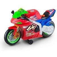 Nikko - Road Rippers Wheelie Racing Motorcycle - Motorized Toymotor with Light & Sound - Red