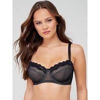 Dorina Addison 1/2 Cup Convertible Non Padded Wired Bra - Black