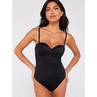 Dorina Sublime Sculpt Light Padded Thong Bodysuit - Black