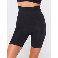 Dorina High Waist Shorts With Open Gusset - Beige