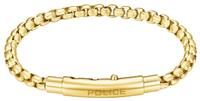Police Men/'s Fleshy Gold Stainless Steel Chain Bracelet