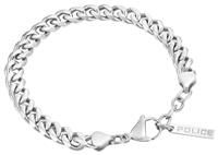 Police Long-Lasting Men/'s Stainless Steel Cuban Chain Bracelet Stainless Steel 18.5cm