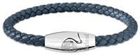 Timberland BACARI TDAGB0001704 Men/'s Bracelet Stainless Steel Silver and Leather Dark Blue Length: 20 cm, Eine Grösse, Stainless Steel Leather, No Gemstone