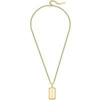 Police Men's PEAGN0041302 Taper Necklace in Gold