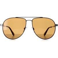 Ted Baker Sunglasses TB1691 Maeve 901 Gunmetal with Black Painted Rim Brown