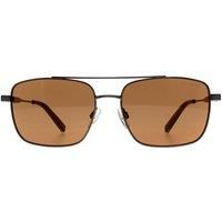 Ted Baker Sunglasses TB1720 Elijah 910 Shiny Light Gunmetal Brown