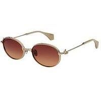Vivienne Westwood Small Metal Oval Sunglass - Gold