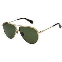 Allsaints All Saints Gold Aviator Sunglass