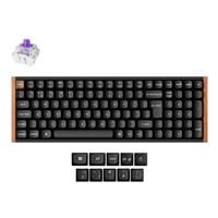 Keychron K4 HE 96% Wireless RGB Hall Effect Keyboard - Gateron Magnetic Switches, Rapid Trigger, QMK, Bluetooth 5.2 & 2.4GHz - Aluminium & Rosewood Frame (Black) - for Mac/Windows/Linux - UK Layout