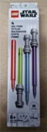 (B) LEGO STAR WARS Lightsaber Gel Pen, 52875A, 4pk, New