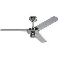 78182 Comet One-Light 132 cm Five-Blade Indoor Ceiling Fan, Titanium Finish with Opal Frosted Glass