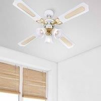 Westinghouse Princess Trio 105 cm/ 42-inches Ceiling Fans, White-White Cane/ White