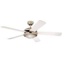 78171 Monarch Trio 132 cm Polished Brass Ceiling Fan, Light Kit with Frosted Glass