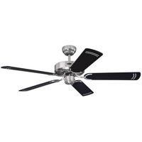 78321 Portland Ambiance 90 cm Chrome Indoor Ceiling Fan, Light Kit with Mushroom Glass