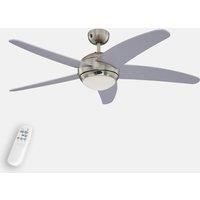 Westinghouse Lighting 72220 Bendan One-Light 132 cm Five-Blade Indoor Ceiling Fan, Satin Chrome Finish with Opal Frosted Glass