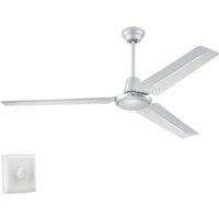 Westinghouse Ceiling Fans 7250140 72501 Industrial 142 cm Three Ceiling Fan, Silver Finish with Silver Blades