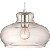63458 One-Light Indoor Pendant, Chrome Finish with Clear Glass