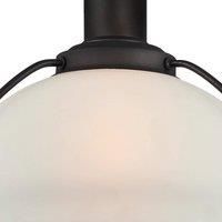 63369 One-Light Indoor Pendant, Oil Rubbed Bronze Finish with Frosted Glass