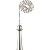 77215 Brushed Nickel Finish, Trophy Pull Chain