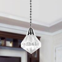 77289 Chrome Finish, Acrylic Diamond Pull Chain