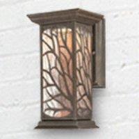 63120 Willow One-Light Dimmable LED Outdoor Wall Fixture, Victorian Bronze Finish with Clear Seeded Glass