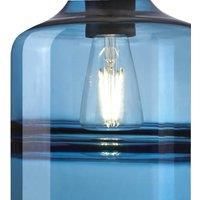 Westinghouse Lighting 63666 One-Light Indoor Pendant, Matte Black Finish with Sapphire Glass